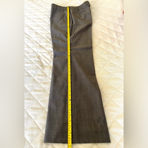Banana Republic Light gray 70% fine wool blend straight pants lined pocket US 14 - Picture 16 of 16
